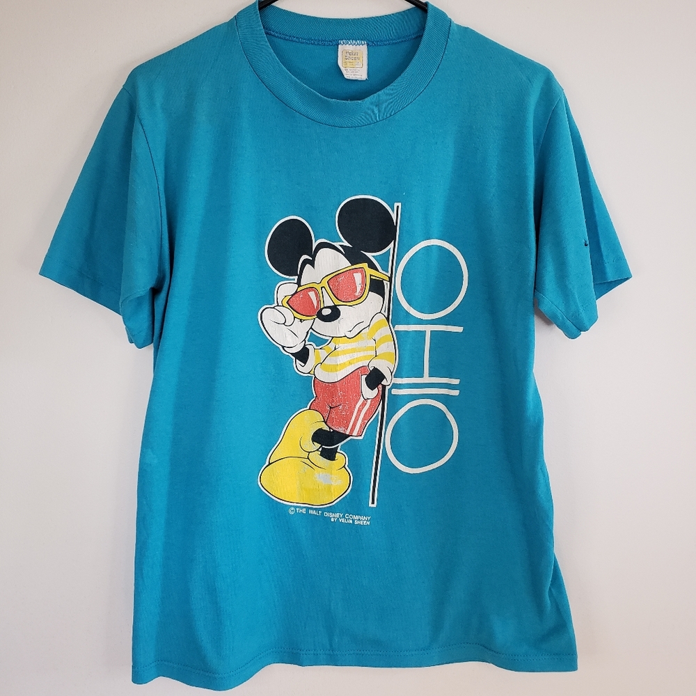 Vintage Ohio Mickey Mouse Velva Sheen T Shirt Medium Single Stitch Unisex